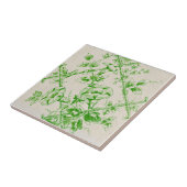 Carreau Crème verte Floral Trellis Repro Transware (Côté)