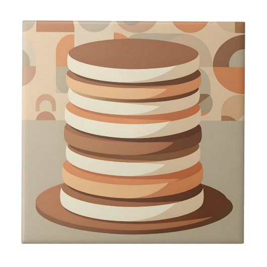 Carreau Crêpes Empilées Rétro (Devant)
