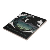 Carreau Crescent Moon sur les montagnes (Côté)