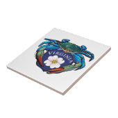 Carreau Cris bleu Virginia Dogwood Crest (Côté)