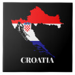 Carreau Croatia silhouette<br><div class="desc">Croatia silhouette,  labeled.</div>
