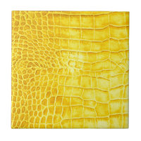 Croco cuir jaune