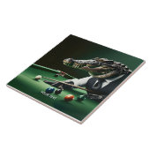 Carreau Crocodile mignon Imaginaire Jouer Billard (Côté)