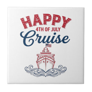 Carreau Croisière joyeuse du 4 juillet Design de bateau pa