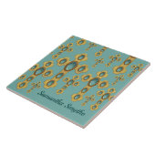 Carreau Croix avec 6 Faux Turquoise - (Côté)