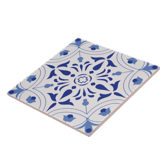 Carreau Croix Azure Bloom (Côté)