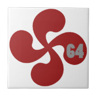 Croix basque rouge 64 Lauburu