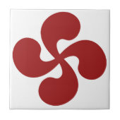 Carreau Croix Basque Rouge Lauburu (Devant)