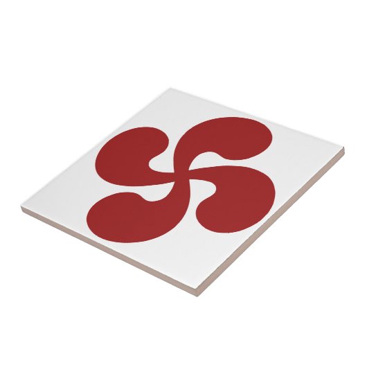 Carreau Croix Basque Rouge Lauburu (Côté)