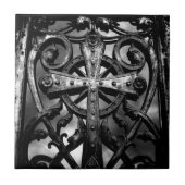 Carreau Croix celtique gothique victorienne en fer forgé (Devant)