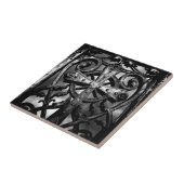 Carreau Croix celtique gothique victorienne en fer forgé (Côté)