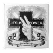 Carreau Croix chrétienne de Jesus Power (Devant)