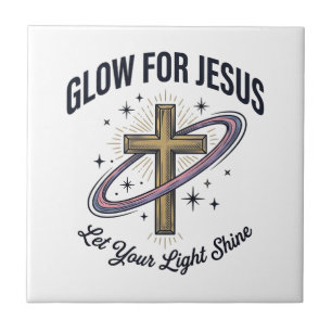 Carreau Croix chrétienne Glow for Jesus Vintage Vector