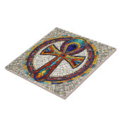 Carreau Croix d'Ankh égyptienne - Art mosaïque (Côté)