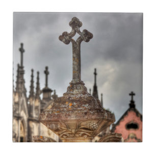 Carreau Croix de cimetière en gros plan, Portugal