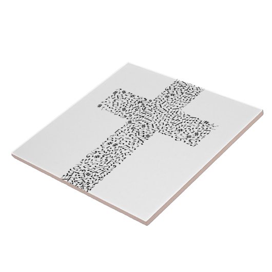 Carreau Croix de notes musicales (Côté)