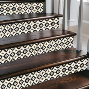 Carreau Croix marocaine audacieuse - Motif noir & blanc