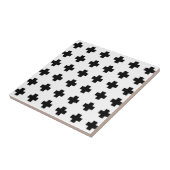 Carreau Croix noire sur le blanc (Côté)