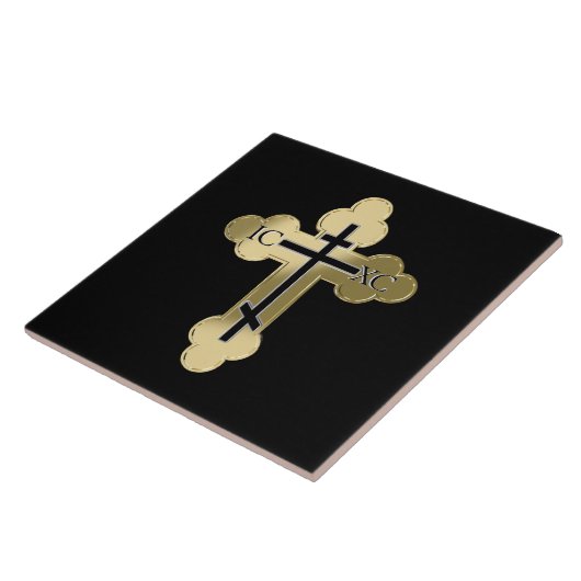 Carreau Croix orthodoxe chrétienne (Côté)