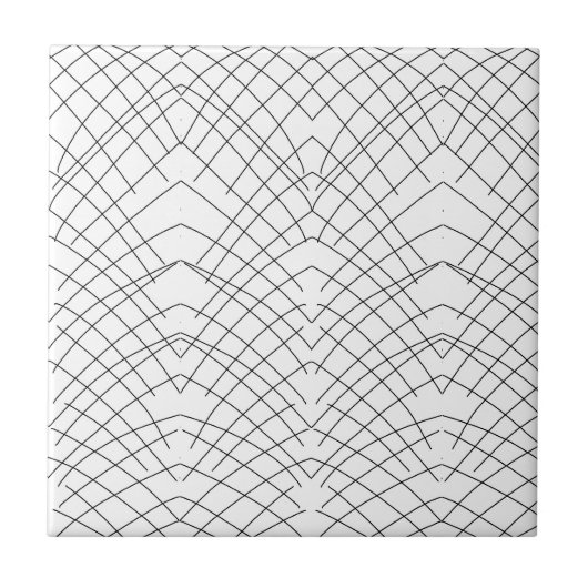 Carreau Croquis blanc noir Abstrait (Devant)