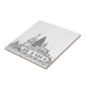 Carreau Croquis de l'église d'architecture orthodoxe (Côté)