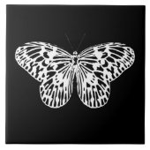 Carreau Croquis papillon, blanc et noir (Devant)