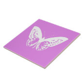 Carreau Croquis papillon, orchidée et blanc (Côté)