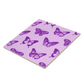 Carreau Croquis papillon, rose orchidée et violet (Côté)