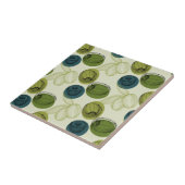 Carreau Croquis vert Olive Dessin Cuisine Motif (Côté)