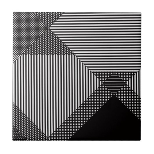 Carreau Crosshatch Op Art (Devant)