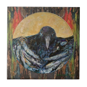 Carreau Crow Whimsical Halloween Maureen Girard Peinture