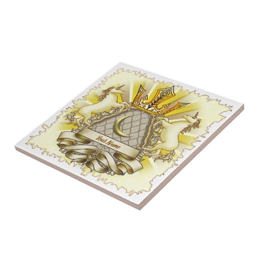 Carreau Crown Shield Unicorn (Côté)