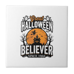 Carreau Croyant d'Halloween Vintage Depuis 1966 Graphique_
