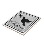 Carreau Croyez et colombe paisible (Côté)