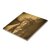 Carreau Cru de Garfield Jicarilla de chef indien d'Apache (Côté)