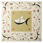 Carreau Cru de POISSONS FABULEUX des années 1950 de (Devant)