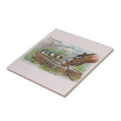 Carreau Cru Pâques de cheval et de poussins (Côté)