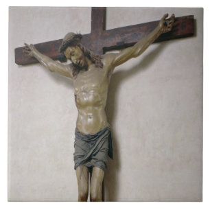 Carreau Crucifix (bois polychrome)