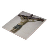 Carreau Crucifix (bois polychrome) (Côté)