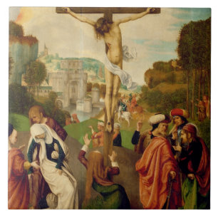 Carreau Crucifixion (huile sur le panneau)