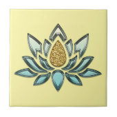 Carreau Crystal Bleu & Gold Look Jaune Personnalisé (Devant)