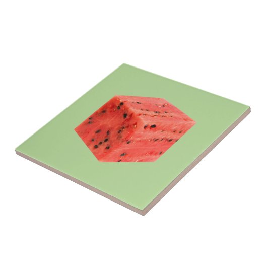 Carreau Cube d'origine frais de pastèque rouge sucrée (Côté)