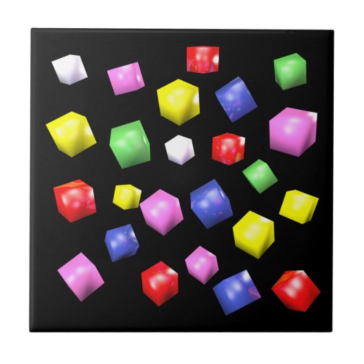 Carreau Cubes colorés 3d rendus (Devant)