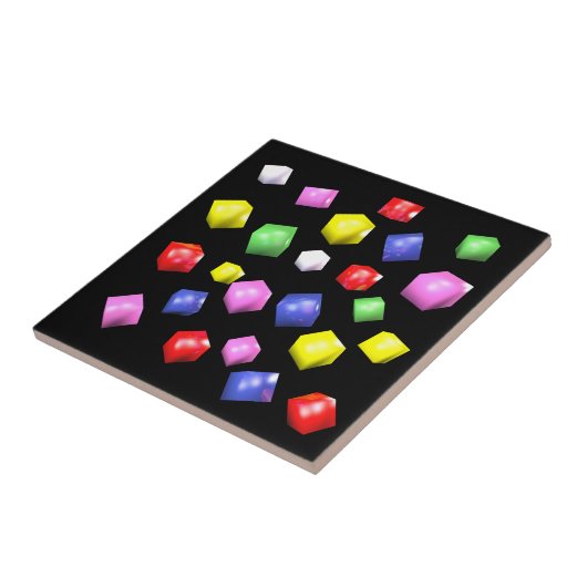 Carreau Cubes colorés 3d rendus (Côté)