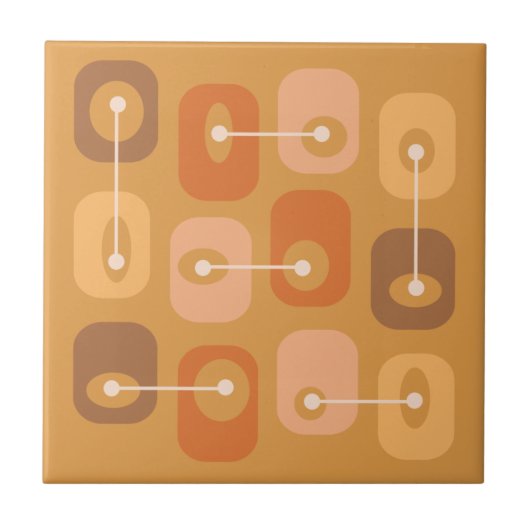 Carreau Cubes de Squishy Abstraits brûlés orange (Devant)