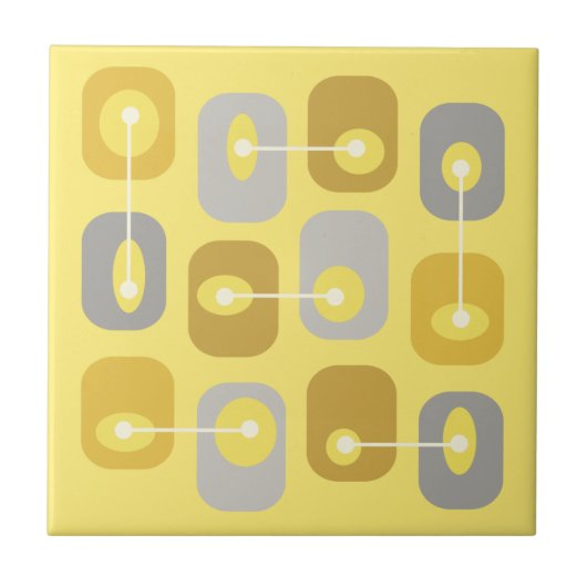 Carreau Cubes Squishy Abstraits gris jaune (Devant)