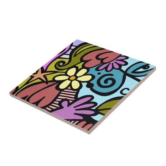 Carreau Cubisme Abstrait moderne (Côté)