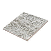 Carreau cuir blanc vintage (Côté)