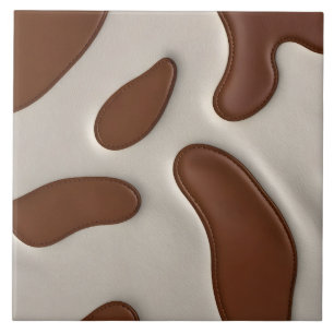 Carreau Cuir de Vache Faux Collection Élégante Luxueuse Mo