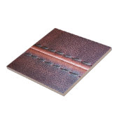 Carreau cuir piqué par brun patiné de pays occidental (Côté)